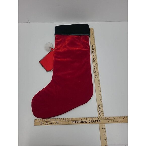 Vintage Disney Parks Mickey Mouse 3D Christmas Stocking 20" Velvet - Picture 2 of 5